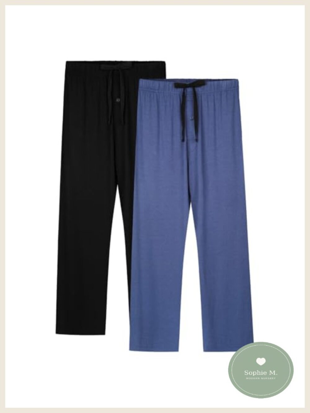 Mens Bamboo Viscose Pajama Pants Lightweight Sleep Bottoms with Pockets